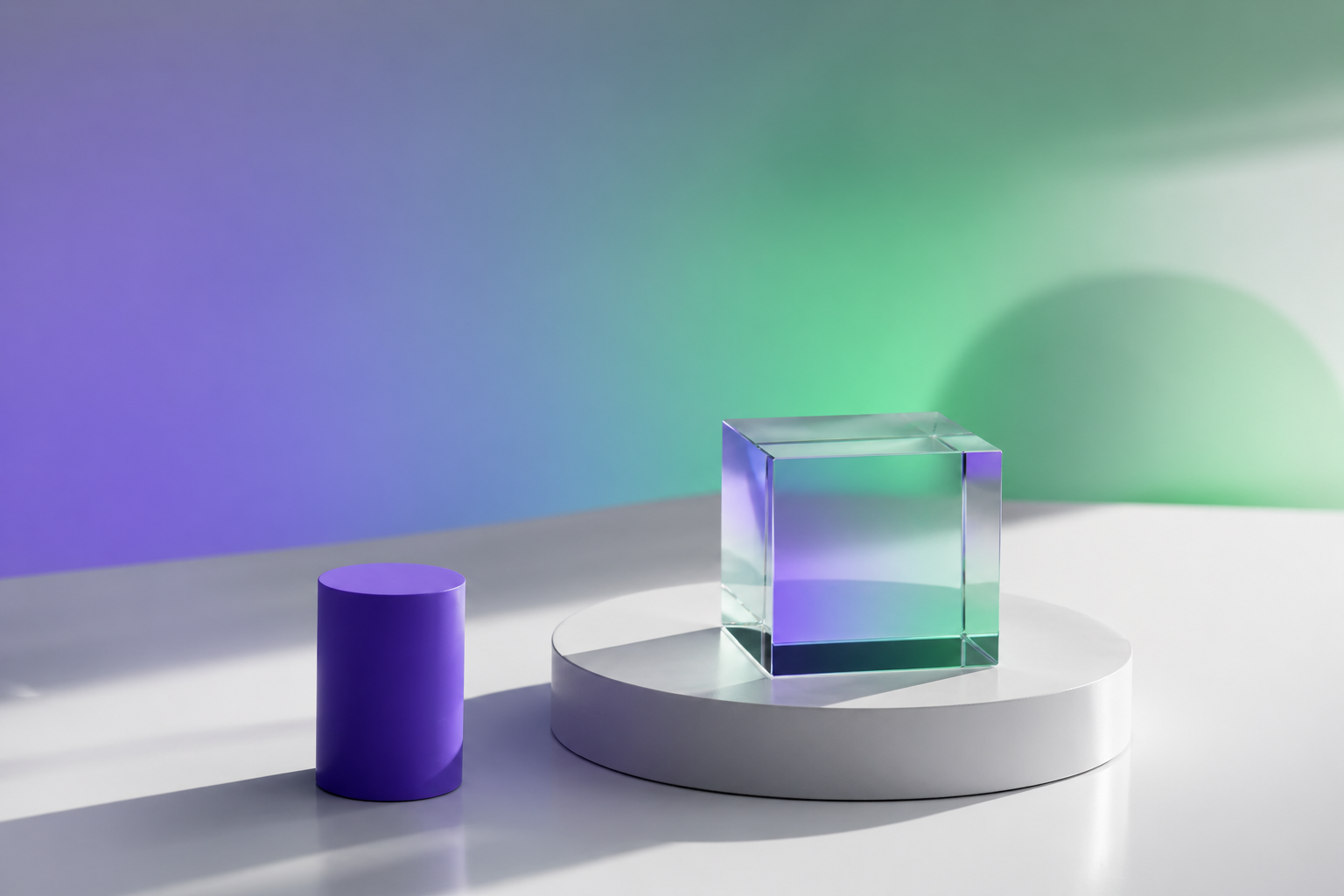 Glas-Würfel auf Podest – Revenue Integrity